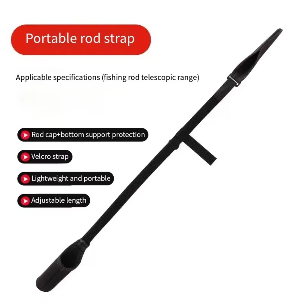 Fishing Rod Combo - 釣竿収納袋調節可能な釣竿ショルダーベルトポータブル釣竿ベルトプロテクターリール釣りアクセサリー