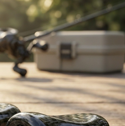Fishing Rod Carbon Fiber - カーボンファイバー調ABS製リールハンドルノブ。SLP、ダイワ、タトゥラ、メタニウムのベイトキャスティングロッド用交換部品。