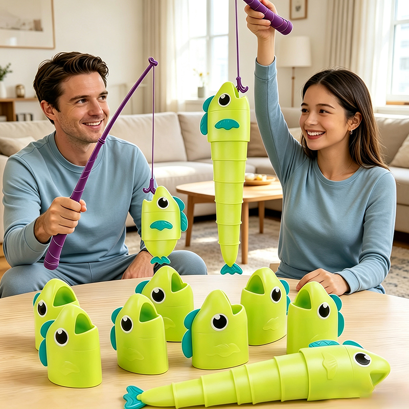 1～2人用の釣りゲーム、伸縮式ロッド付き、魚を獲るバトルトイ - Fishing Rod Telescopic のレビューと価格