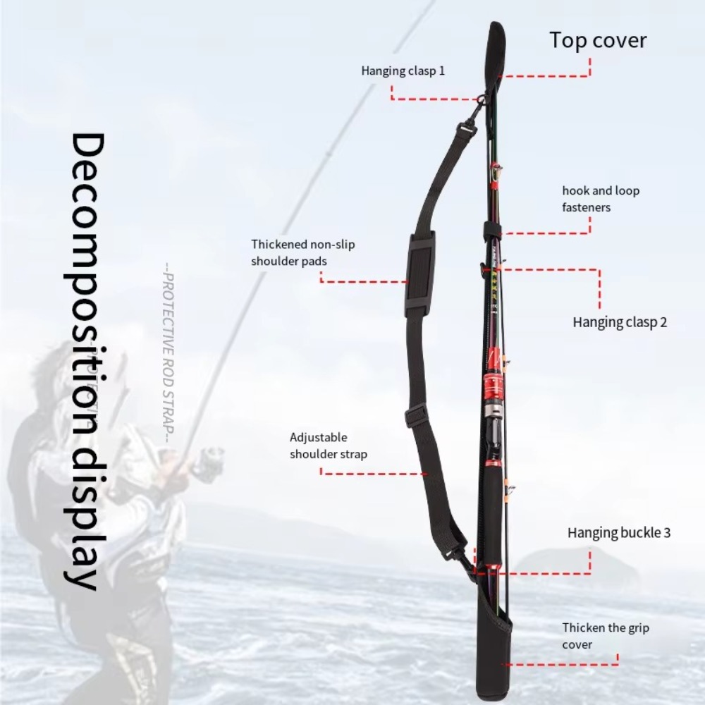 釣竿収納袋調節可能な釣竿ショルダーベルトポータブル釣竿ベルト - Fishing Rod Combo のレビューと価格